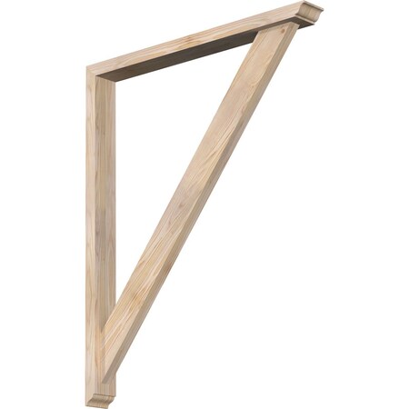 Ekena Millwork Traditional Traditional Smooth Bracket w/ Offset Brace, Douglas Fir, 3 1/2"W x 32"D x 40"H BKT0402X32X40TRA01SDF